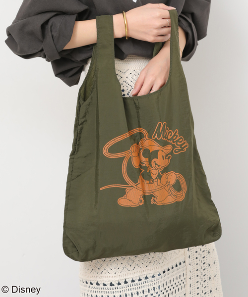 GOOD ROCK SPEED（グッドロックスピード）の「［26SS新作］別注【GOOD ROCK SPEED】＜MICKEY MOUSE＞トートバッグ（トートバッグ・レディース・ブラック/ベージュ/カーキ・FREE）」の4枚目の写真
