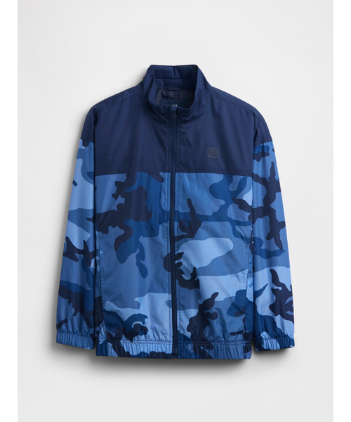 GAP(ギャップ)の「リサイクル カラーブロック カモフラージュ ウィンドブレーカー (キッズ)(ナイロンジャケット・キッズ・ブルー・120cm/130cm/140cm/150cm/160cm/110cm)」の2枚目の写真