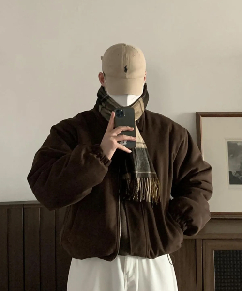 NUS(ナス)の「YEI Suede Padding Jacket (brown)(ダウンジャケット/コート・メンズ・その他・FREE)」の1枚目の写真