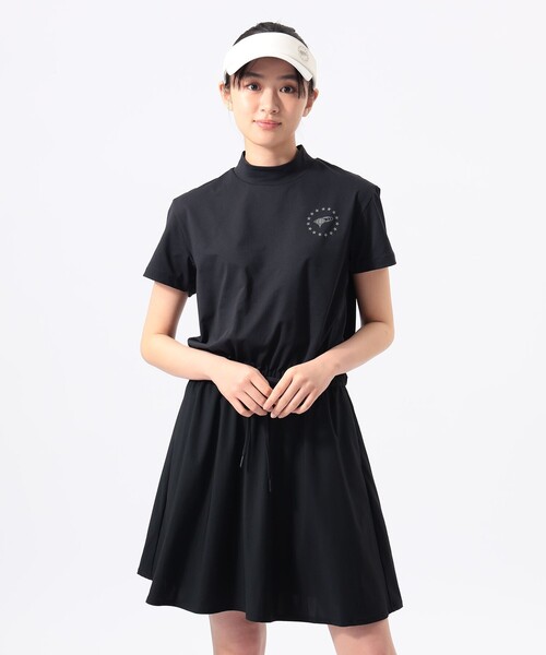 BEAMS GOLF(ビームスゴルフ)の「ORANGE LABEL / ウエスト切替 コンビ ワンピース(UVカット)(ワンピース・レディース・ネイビー/ブラック・SMALL/LARGE)」の1枚目の写真