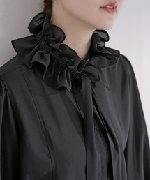 IENA | &NAVY シアーボウタイブラウス(シャツ/ブラウス)