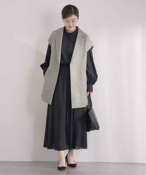 IENA(イエナ)の「&NAVY シアーボウタイブラウス(シャツ/ブラウス・レディース・ネイビー/ホワイト×ホワイト・FREE)」の6枚目の写真