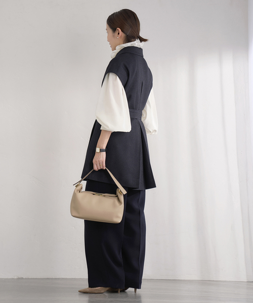 IENA(イエナ)の「&NAVY シアーボウタイブラウス(シャツ/ブラウス・レディース・ネイビー/ホワイト×ホワイト・FREE)」の14枚目の写真