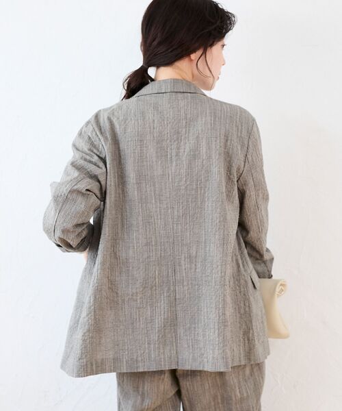 le.coeur blanc（ルクールブラン）の「グレンチェックスラブテーラードジャケット（テーラードジャケット・レディース・ブラウン系その他2・38）」の6枚目の写真