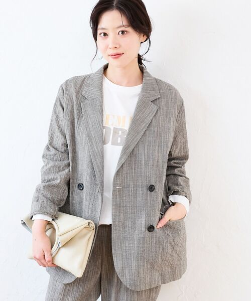 le.coeur blanc（ルクールブラン）の「グレンチェックスラブテーラードジャケット（テーラードジャケット・レディース・ブラウン系その他2・38）」の15枚目の写真