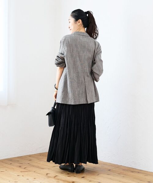 le.coeur blanc（ルクールブラン）の「グレンチェックスラブテーラードジャケット（テーラードジャケット・レディース・ブラウン系その他2・38）」の18枚目の写真