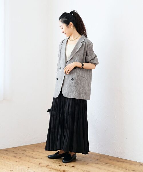 le.coeur blanc（ルクールブラン）の「グレンチェックスラブテーラードジャケット（テーラードジャケット・レディース・ブラウン系その他2・38）」の19枚目の写真