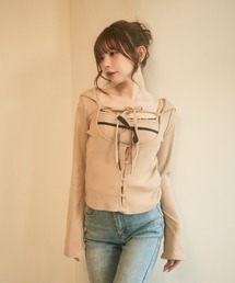 TITTY&CO.（ティティーアンドコー）の「ダブルリボンキャミセット（アンサンブル）」