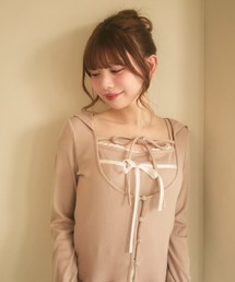 TITTY&CO.（ティティーアンドコー）の「ダブルリボンキャミセット（アンサンブル）」
