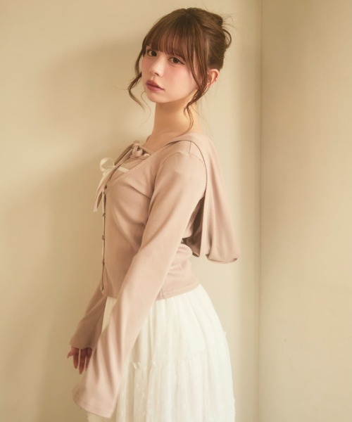 TITTY&CO.(ティティーアンドコー)の「ダブルリボンキャミセット(アンサンブル・レディース・ブラック/ベージュ/ピンク・FREE)」の19枚目の写真