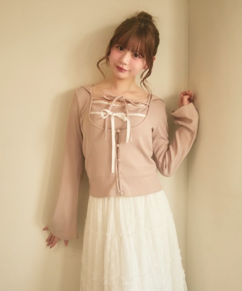 TITTY&CO.(ティティーアンドコー)の「ダブルリボンキャミセット(アンサンブル・レディース・ブラック/ベージュ/ピンク・FREE)」の20枚目の写真