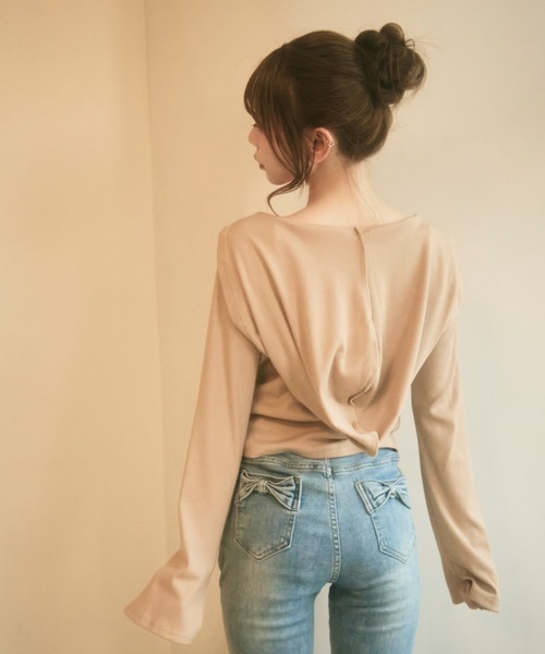 TITTY&CO.(ティティーアンドコー)の「ダブルリボンキャミセット(アンサンブル・レディース・ブラック/ベージュ/ピンク・FREE)」の12枚目の写真