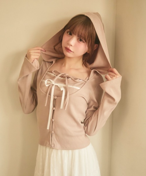 TITTY&CO.(ティティーアンドコー)の「ダブルリボンキャミセット(アンサンブル・レディース・ブラック/ベージュ/ピンク・FREE)」の15枚目の写真