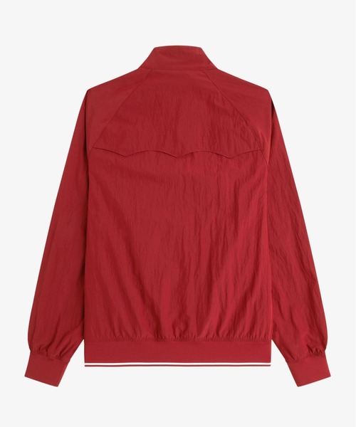 FRED PERRY ハリントンジャケット 赤 S ワンポイント刺繍ロゴ FRED PERRY（フレッドペリー） ハリントンジャケット メンズ
