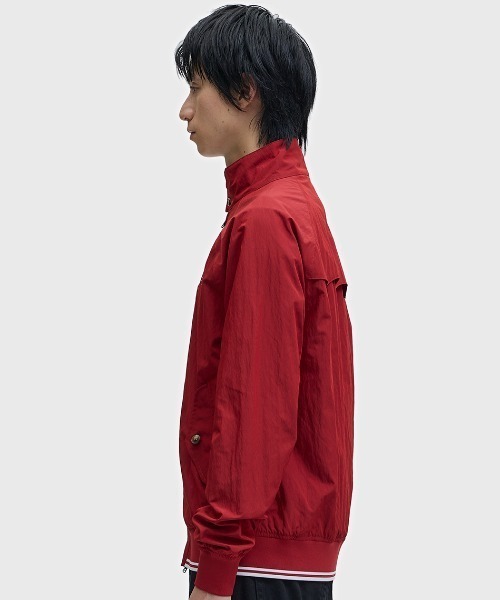 FRED PERRY（フレッドペリー）の「Crinkle Harrington Jacket／シワ加工ハリントンジャケット（ブルゾン・メンズ・オートミール/ネイビー/レッド・L/M/S）」の21枚目の写真