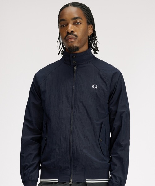 シン様 ハリントンジャケット　FRED PERRY メンズM Crinkle Harrington Jacket／シワ加工ハリントンジャケット（ブルゾン