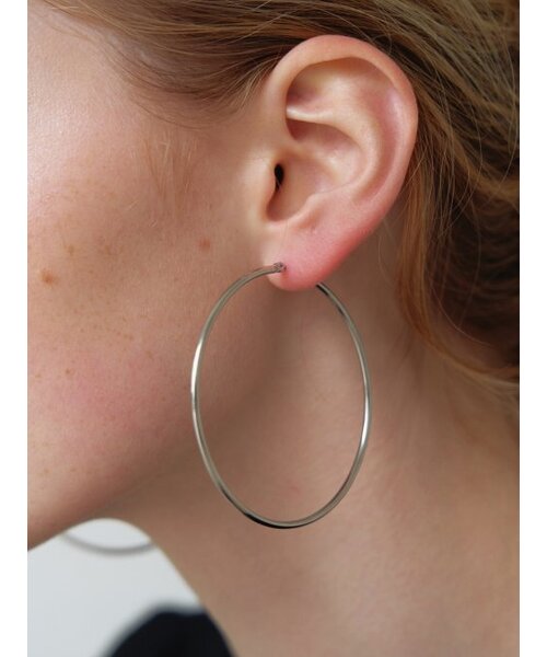 LOVE ME MONSTER（ラブミーモンスター）の「[Surgical] Big Ring Earrings（ピアス（両耳用）・レディース・シルバー・FREE）」の2枚目の写真