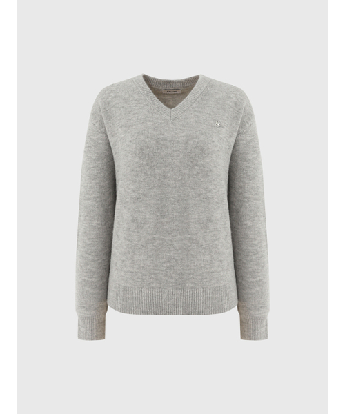 LOOKAST（ルックキャスト）の「カイルウールVネックニット / KAILE WOOL V-NECK KNIT_3colors（ニット/セーター・レディース・レッド・SMALL/MEDIUM）」の5枚目の写真