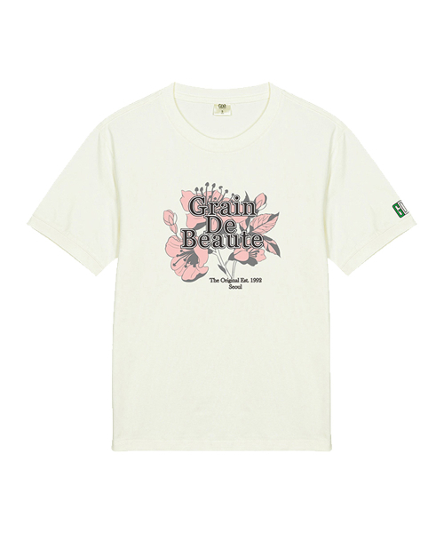 GRAIN DE BEAUTE（グランデボーテ）の「SIGNATURE T-SHIRT 03 [BEIGE]（Tシャツ/カットソー・レディース・ベージュ・S/M/L/XL）」の2枚目の写真