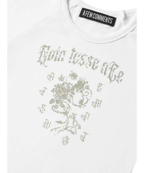A FEW COMMENTS（アフューコメンツ）の「ローズラグラントップ WHITE（Tシャツ/カットソー・レディース・その他・FREE）」の2枚目の写真