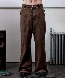 WESTERN BOOTS CUT PANTS BROWN