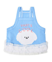 HIWITH（ハイウィーズ）の「ハイクーリングペットクロップノースリーブTシャツ_ブルー（ペットウェア）」