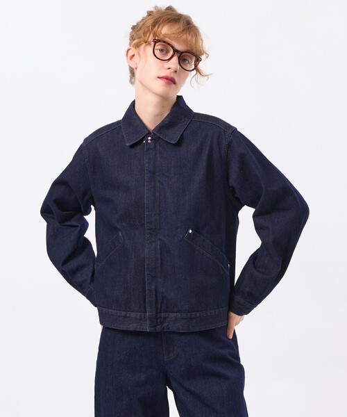 MACKINTOSH PHILOSOPHY(マッキントッシュ フィロソフィー)の「フライフロントデニムブルゾン(デニムジャケット・レディース・ダークネイビー・38/36/40)」の1枚目の写真