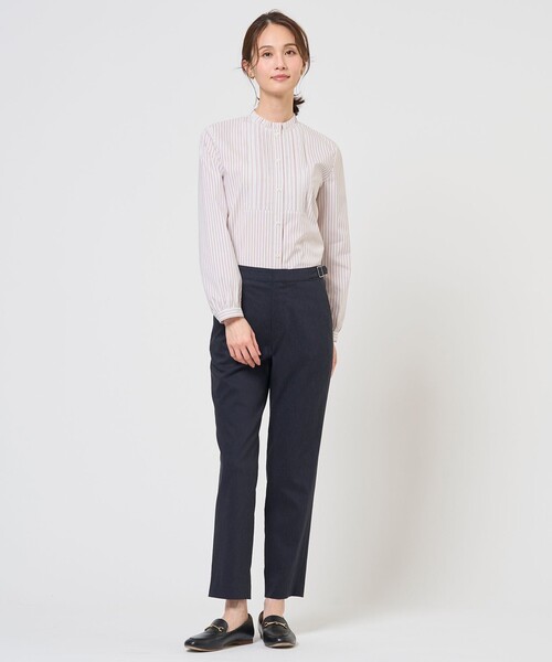 J.PRESS Ladies(J.プレス レディス)の「【WEB限定カラーあり・人気素材・セットアップ対応】セルロースリネンストレッチ テーパード パンツ(その他パンツ・レディース・グレー系/ローズ系/ブルー系/ライトグレー系/ベージュ系/ネイビー系・XS/S/XXS)」の15枚目の写真