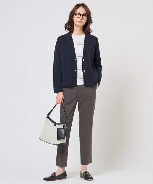 J.PRESS Ladies(J.プレス レディス)の「【WEB限定カラーあり・人気素材・セットアップ対応】セルロースリネンストレッチ テーパード パンツ(その他パンツ・レディース・グレー系/ローズ系/ブルー系/ライトグレー系/ベージュ系/ネイビー系・XS/S/XXS)」の19枚目の写真