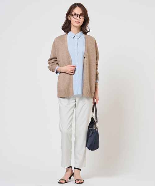 J.PRESS Ladies(J.プレス レディス)の「【WEB限定カラーあり・人気素材・セットアップ対応】セルロースリネンストレッチ テーパード パンツ(その他パンツ・レディース・グレー系/ローズ系/ブルー系/ライトグレー系/ベージュ系/ネイビー系・XS/S/XXS)」の21枚目の写真