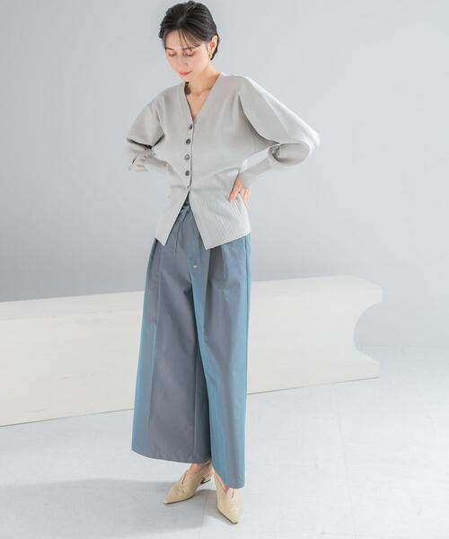 URBAN RESEARCH ROSSO WOMEN(アーバンリサーチ ロッソ)の「コットンツイルベルテッドワイドパンツ(その他パンツ・レディース・ブルー/ベージュ・36/38)」の2枚目の写真