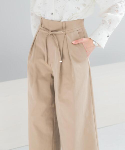 URBAN RESEARCH ROSSO WOMEN(アーバンリサーチ ロッソ)の「コットンツイルベルテッドワイドパンツ(その他パンツ・レディース・ブルー/ベージュ・36/38)」の14枚目の写真