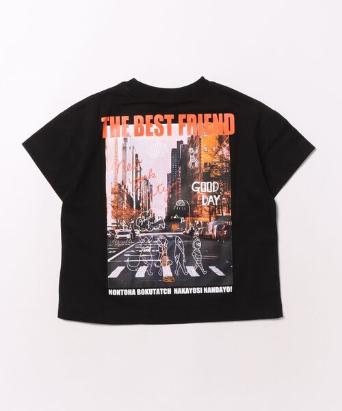 DILASH(ディラッシュ)の「【綿100%】ニューヨークフォト×ネオンメッセージ半袖T(Tシャツ/カットソー・キッズ・オフホワイト/ブラック・100/120/110/90/80/140/130)」の13枚目の写真