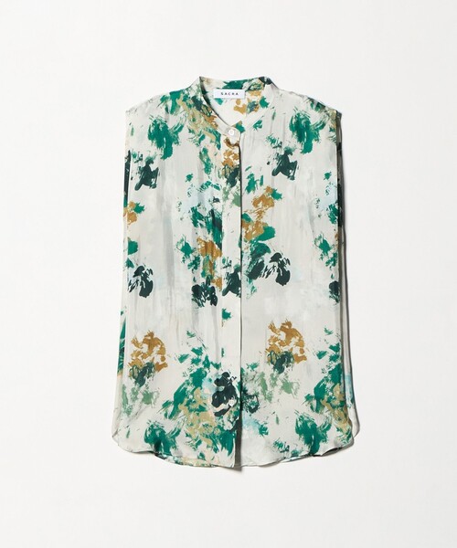 SACRA（サクラ）の「＜SACRA＞フローラプリント ノースリーブブラウス（シャツ/ブラウス・レディース・ケリーグリーン・38）」の10枚目の写真