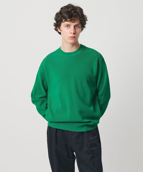 UNITED ARROWS（ユナイテッドアローズ）の「コットン/ポリエステル アゼ クルーネックニット（ニット/セーター・メンズ・レッド/ホワイト/ネイビー/ケリーグリーン・M/L/S/XL）」の5枚目の写真