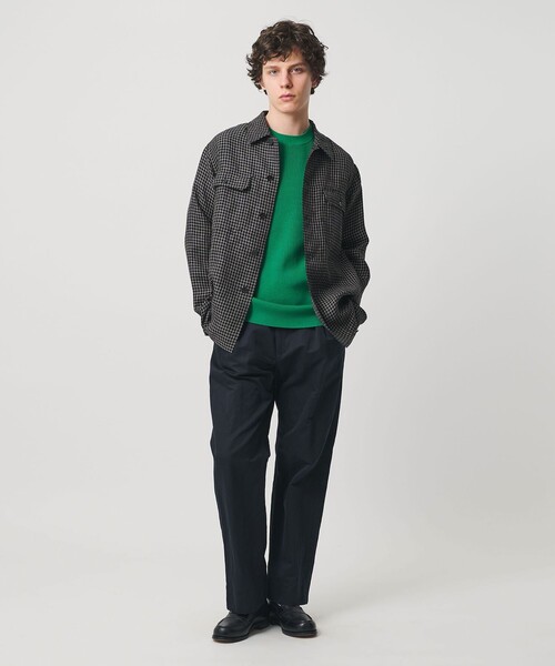 UNITED ARROWS（ユナイテッドアローズ）の「コットン/ポリエステル アゼ クルーネックニット（ニット/セーター・メンズ・レッド/ホワイト/ネイビー/ケリーグリーン・M/L/S/XL）」の6枚目の写真