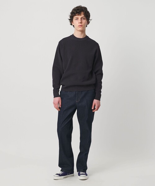 UNITED ARROWS（ユナイテッドアローズ）の「コットン/ポリエステル アゼ クルーネックニット（ニット/セーター・メンズ・レッド/ホワイト/ネイビー/ケリーグリーン・M/L/S/XL）」の7枚目の写真