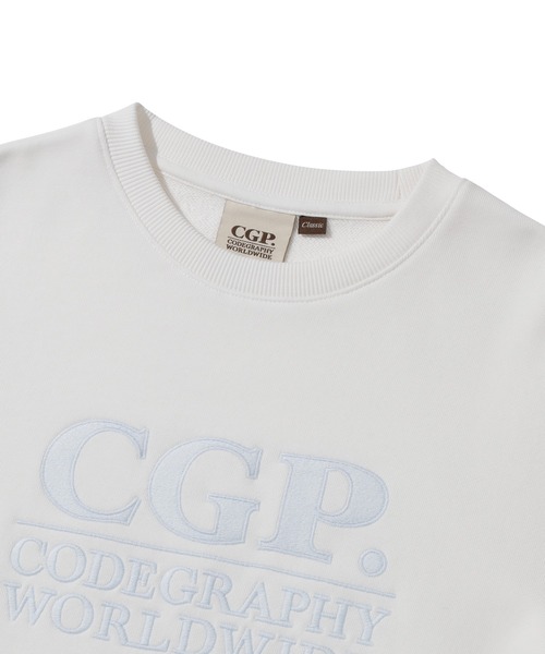 codegraphy（コードグラフィー）の「(Women's) Square Logo Sweatshirt CBEBWTL020（ニット/セーター・メンズ・ダークネイビー/オートミール/Off White・SMALL/MEDIUM）」の5枚目の写真