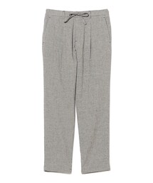 コットンリネン ハウンドトゥース柄 イージーパンツ