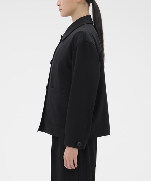 MARGARET HOWELL(マーガレットハウエル)の「FINE WOOL POPLIN(テーラードジャケット・レディース・ブラック・2/1/3)」の8枚目の写真