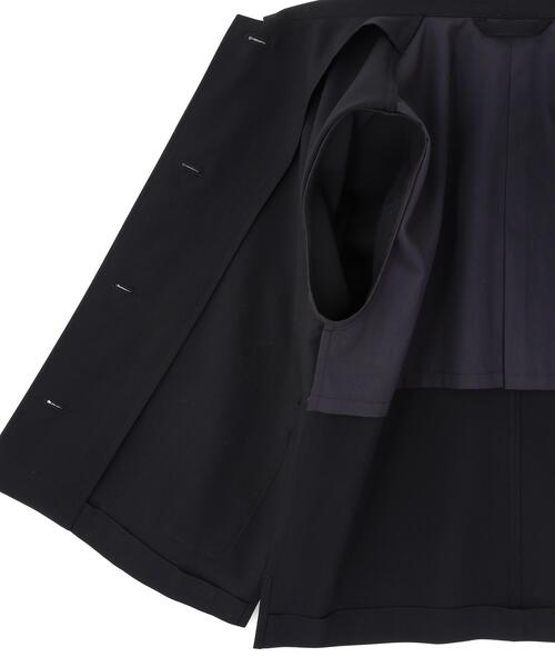 MARGARET HOWELL(マーガレットハウエル)の「FINE WOOL POPLIN(テーラードジャケット・レディース・ブラック・2/1/3)」の11枚目の写真