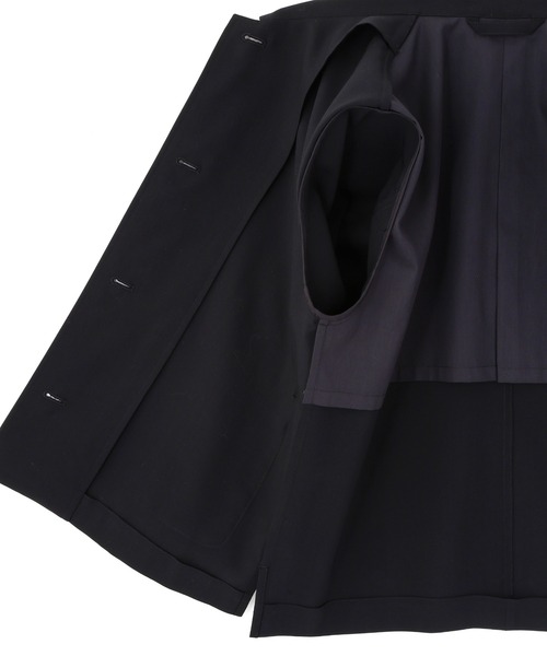 MARGARET HOWELL(マーガレットハウエル)の「FINE WOOL POPLIN(テーラードジャケット・レディース・ブラック・2/1/3)」の6枚目の写真
