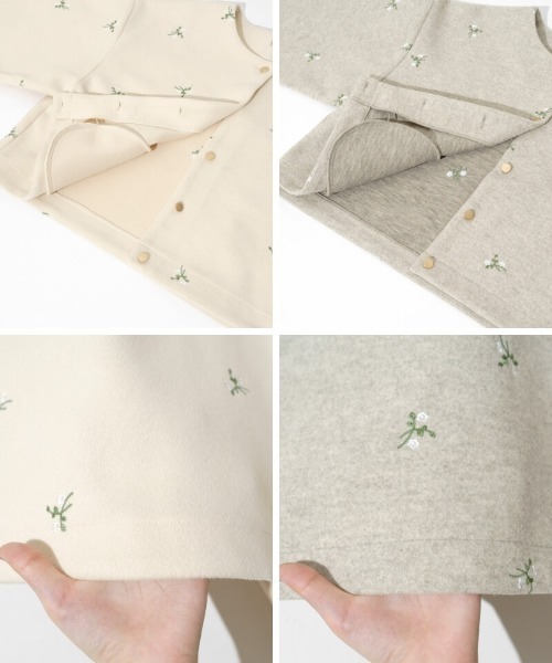 flower（フラワー）の「タイニーブーケジャケット（ノーカラージャケット・レディース・ベージュ/アイボリー・FREE）」の13枚目の写真