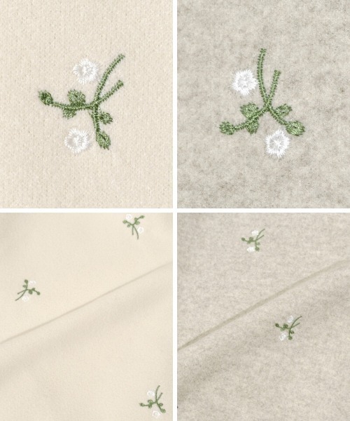 flower（フラワー）の「タイニーブーケジャケット（ノーカラージャケット・レディース・ベージュ/アイボリー・FREE）」の14枚目の写真