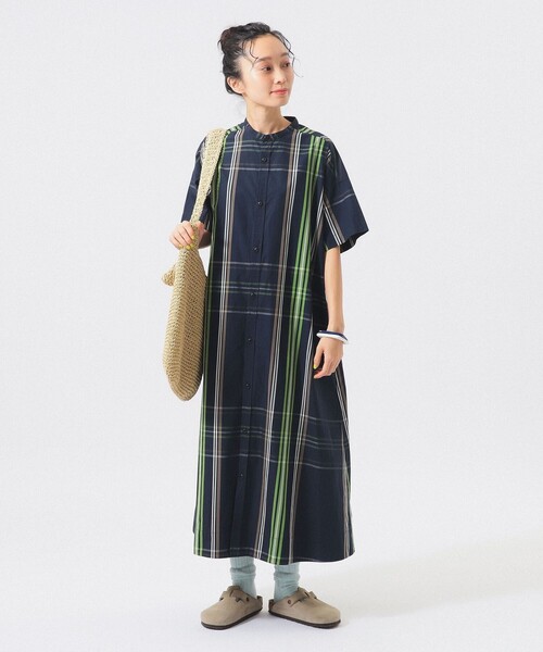 BEAMS BOY（ビームスボーイ）の「ボーイ ビッグ タータン ワンピース（ワンピース・レディース・ネイビー/ライトブルー/ホワイト系その他7・2/1）」の3枚目の写真