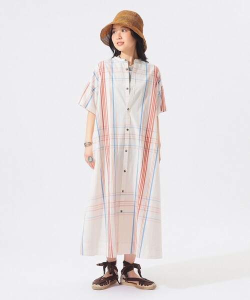 BEAMS BOY（ビームスボーイ）の「ボーイ ビッグ タータン ワンピース（ワンピース・レディース・ネイビー/ライトブルー/ホワイト系その他7・2/1）」の8枚目の写真