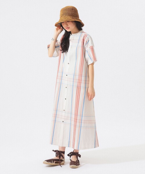 BEAMS BOY（ビームスボーイ）の「ボーイ ビッグ タータン ワンピース（ワンピース・レディース・ネイビー/ライトブルー/ホワイト系その他7・2/1）」の11枚目の写真