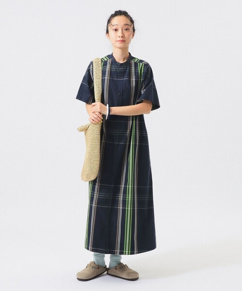 BEAMS BOY（ビームスボーイ）の「ボーイ ビッグ タータン ワンピース（ワンピース・レディース・ネイビー/ライトブルー/ホワイト系その他7・2/1）」の15枚目の写真