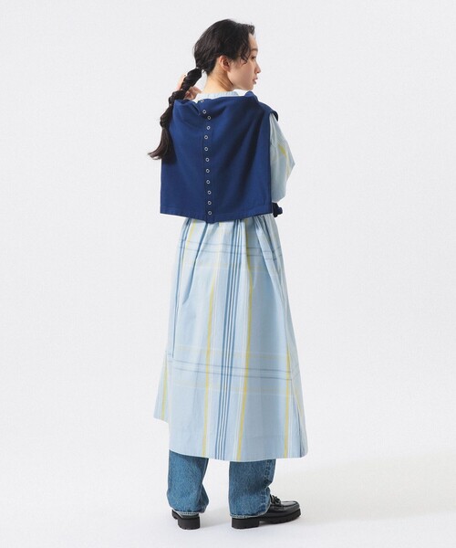 BEAMS BOY（ビームスボーイ）の「ボーイ ビッグ タータン ワンピース（ワンピース・レディース・ネイビー/ライトブルー/ホワイト系その他7・2/1）」の19枚目の写真