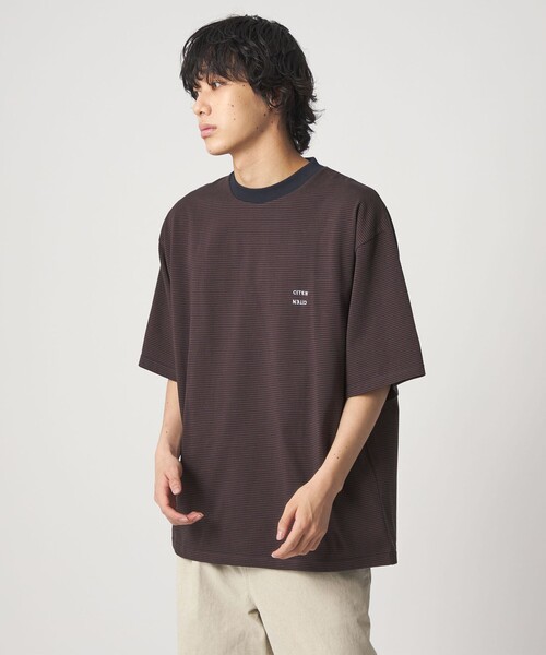 CITEN(シテン)の「<CITEN>リンガーボーダーT(Tシャツ/カットソー・メンズ・ケリーグリーン/オレンジ/ダークブラウン・S/M/L)」の1枚目の写真